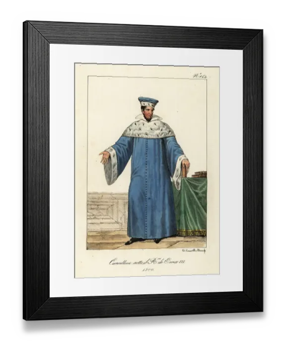Framed Print : Costume of a Chancellor of France, 1580 Framed Print : Costume of a Chancellor of France, 1580