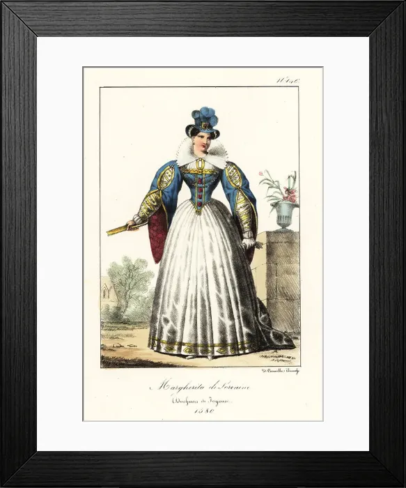 Framed Print : Margaret of Lorraine, Duchess of Joyeuse, aged 16, 1580 Framed Print : Margaret of Lorraine, Duchess of Joyeuse, aged 16, 1580