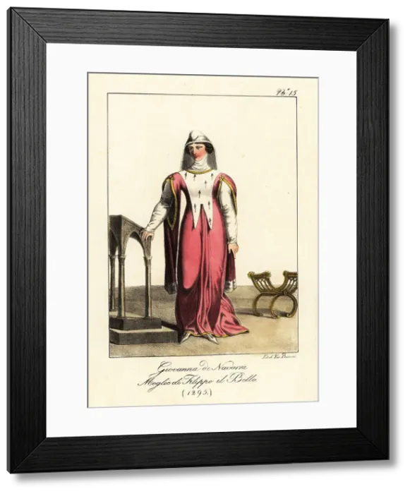Framed Print : Joan I of Navarre, 1295 Framed Print : Joan I of Navarre, 1295