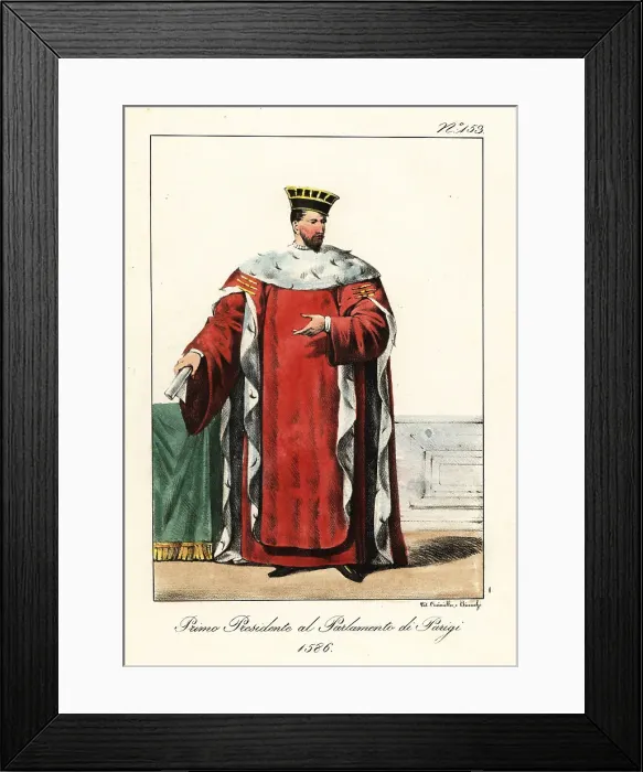 Framed Print : First President of the Parlement of Paris, 1586 Framed Print : First President of the Parlement of Paris, 1586