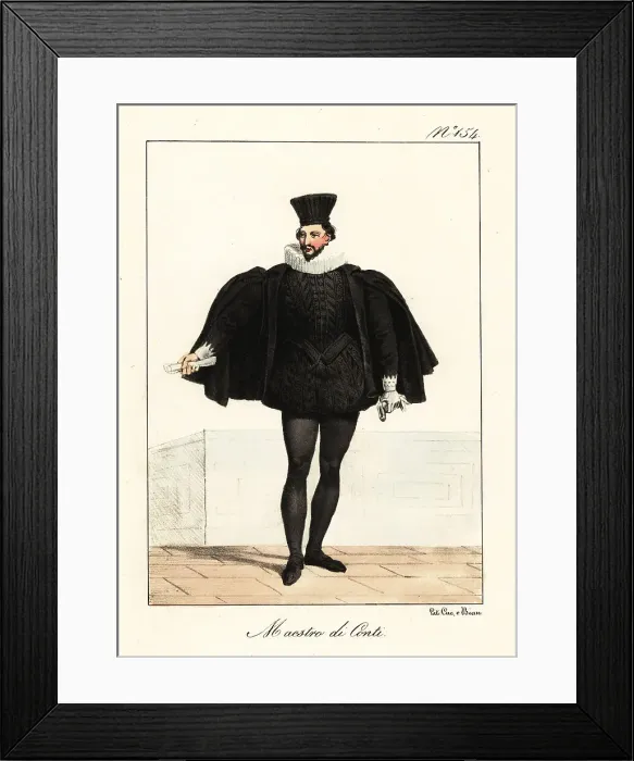 Framed Print : Costume of the Master of Accounts of Paris, 1586 Framed Print : Costume of the Master of Accounts of Paris, 1586