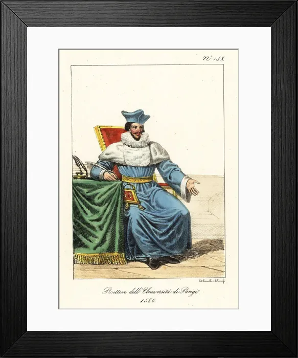 Framed Print : Rector at the University of Paris, 1586 Framed Print : Rector at the University of Paris, 1586