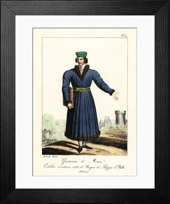 Framed Print : Jean de Meung, French author, 1305 Framed Print : Jean de Meung, French author, 1305