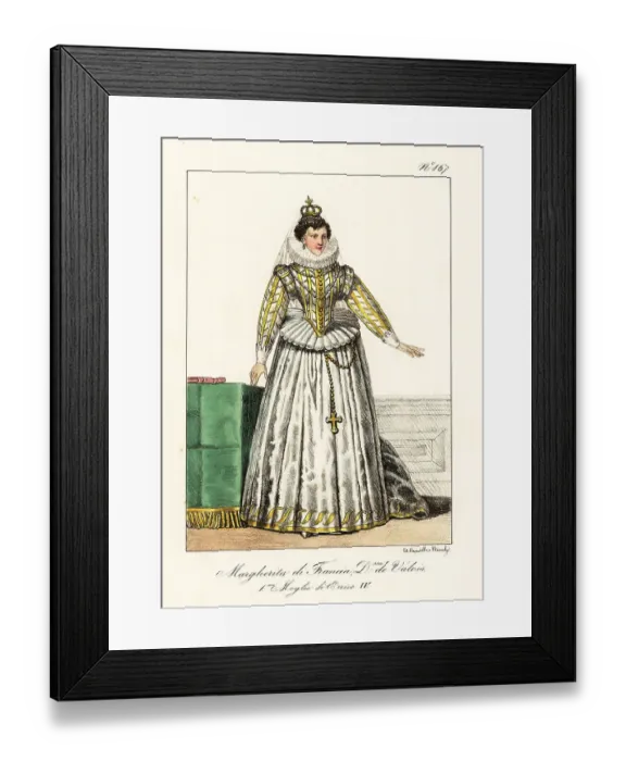 Framed Print : Margaret of Valois. First wife of King Henry IV of France Framed Print : Margaret of Valois. First wife of King Henry IV of France