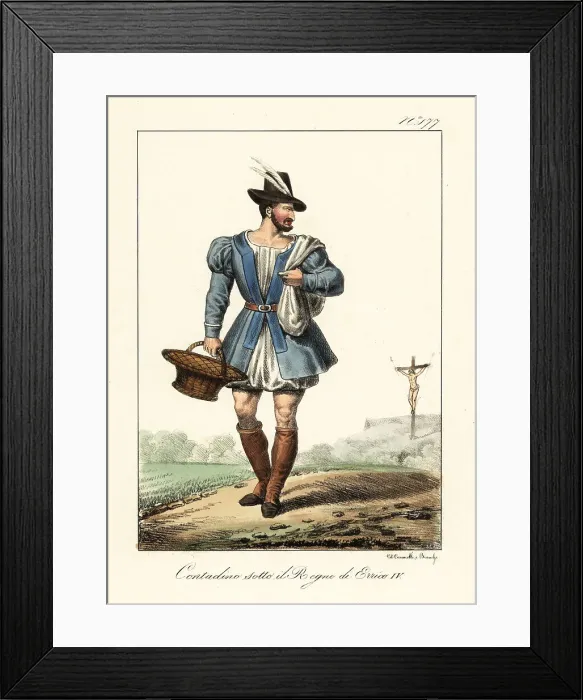 Framed Print : French peasant in the reign of King Henry IV Framed Print : French peasant in the reign of King Henry IV