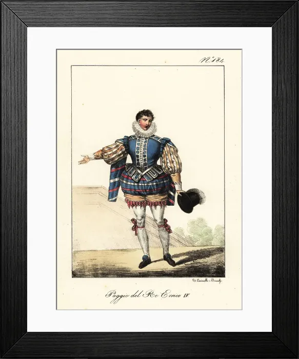 Framed Print : Costume of a page to King Henry IV, circa 1600 Framed Print : Costume of a page to King Henry IV, circa 1600