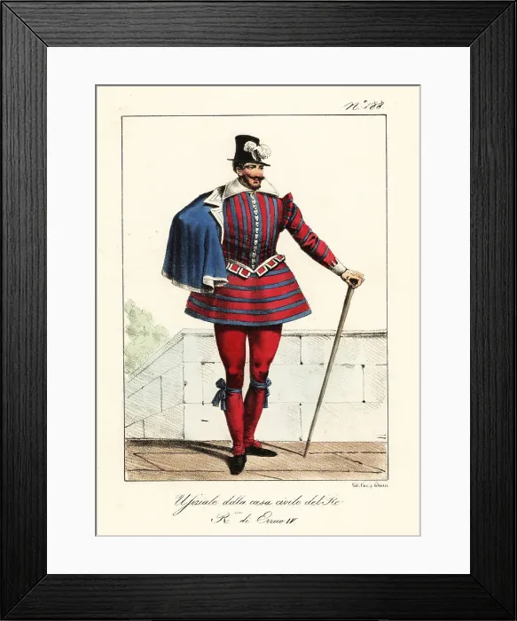 Framed Print : Officer of the King's Household, reign of King Henry IV of Franc Framed Print : Officer of the King's Household, reign of King Henry IV of Franc