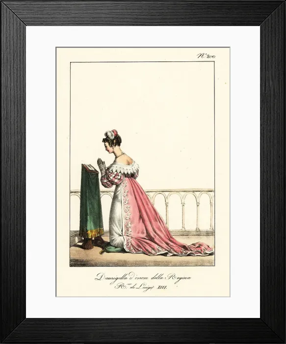Framed Print : Maid of honour to Queen Anne of Austria, 17th century Framed Print : Maid of honour to Queen Anne of Austria, 17th century