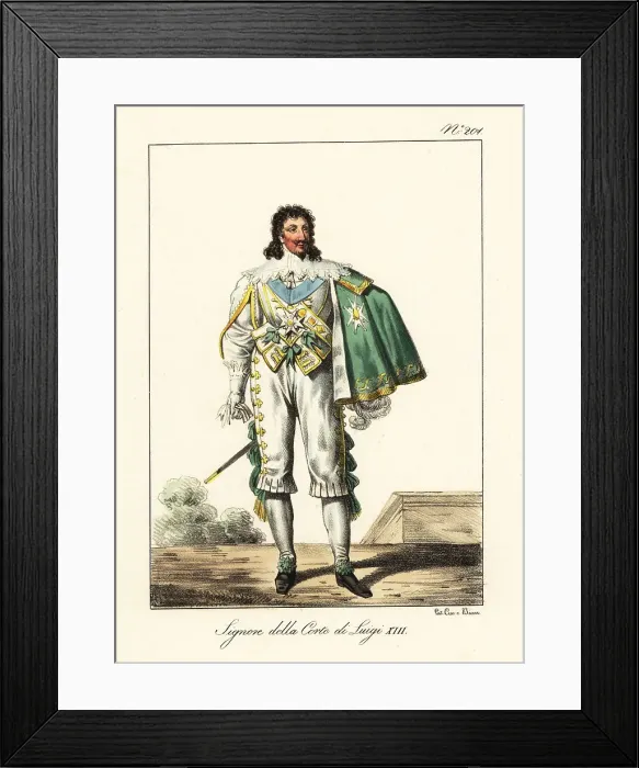 Framed Print : French nobleman at the court of King Louis XIII, 17th century Framed Print : French nobleman at the court of King Louis XIII, 17th century