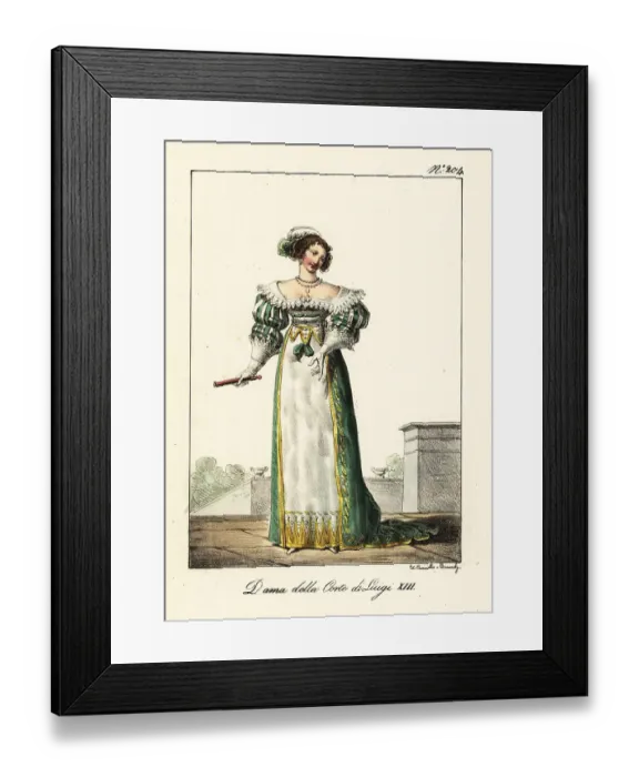 Framed Print : Lady at the court of King Louis XIII of France Framed Print : Lady at the court of King Louis XIII of France