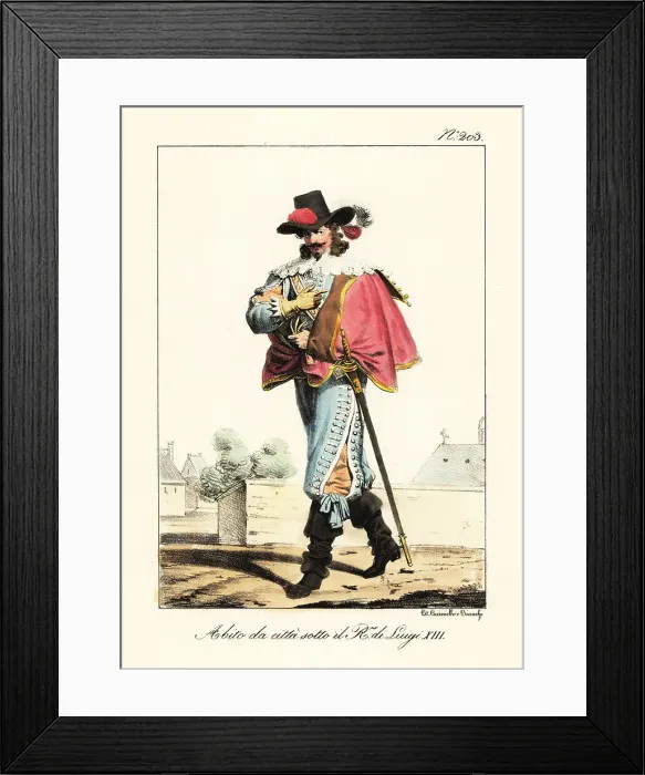 Framed Print : French bourgeois man during the reign of King Louis XIII Framed Print : French bourgeois man during the reign of King Louis XIII