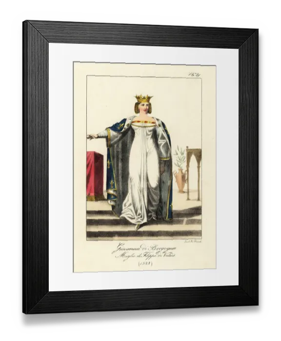 Framed Print : Joan of Burgundy, 1328 Framed Print : Joan of Burgundy, 1328