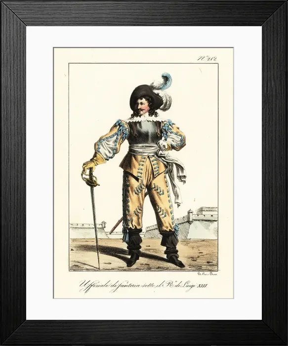 Framed Print : French infantry officer in the reign of King Louis XIII Framed Print : French infantry officer in the reign of King Louis XIII
