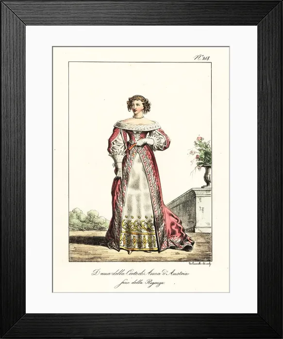 Framed Print : Lady at the court of Queen Anne of Austria, circa 1650 Framed Print : Lady at the court of Queen Anne of Austria, circa 1650