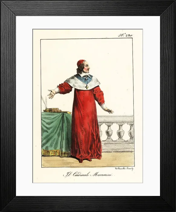 Framed Print : Cardinal Jules Mazarin, 1602-1661 Framed Print : Cardinal Jules Mazarin, 1602-1661