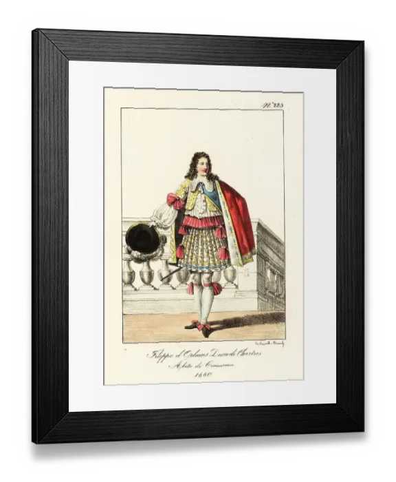 Framed Print : Philippe I, Duke of Orléans, in ceremonial robes, 1660 Framed Print : Philippe I, Duke of Orléans, in ceremonial robes, 1660