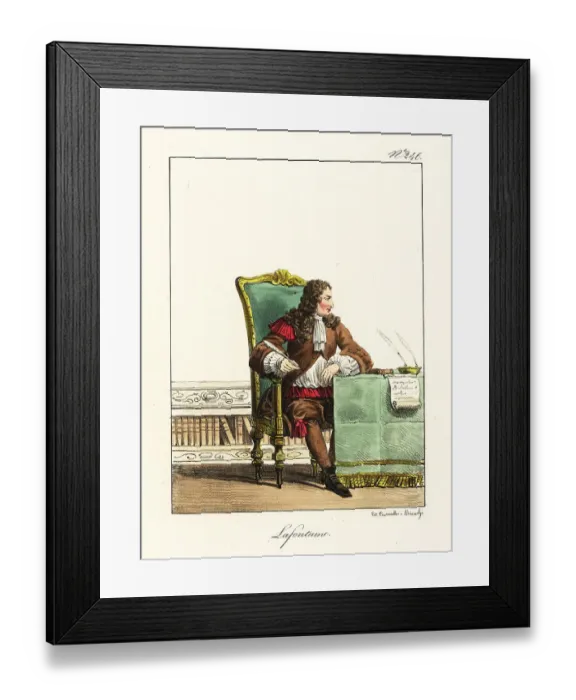 Framed Print : Jean de La Fontaine, French fabulist, writer and poet Framed Print : Jean de La Fontaine, French fabulist, writer and poet