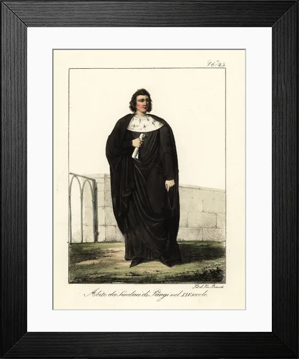 Framed Print : Costume of a mayor of Paris, 14th century Framed Print : Costume of a mayor of Paris, 14th century