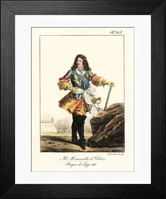 Framed Print : Duke of Villars, era of King Louis XIV Framed Print : Duke of Villars, era of King Louis XIV