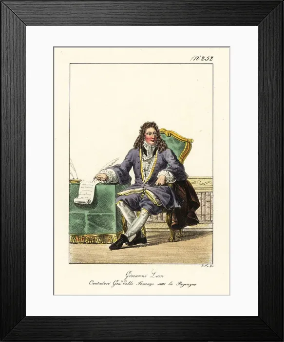 Framed Print : John Law, French Controller General of Finances Framed Print : John Law, French Controller General of Finances