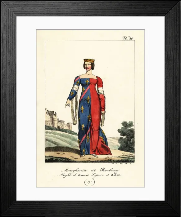 Framed Print : Margaret of Bourbon, Lady Albret, 1370 Framed Print : Margaret of Bourbon, Lady Albret, 1370
