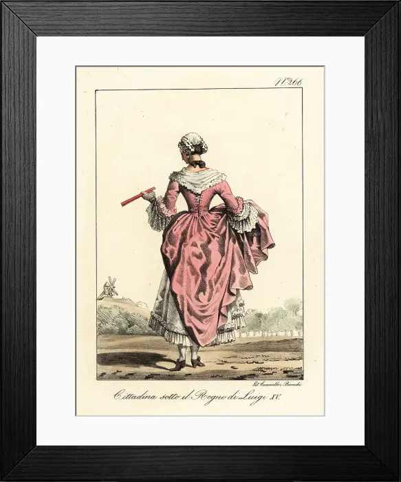 Framed Print : Costume of a French bourgeois man, mid-18th century Framed Print : Costume of a French bourgeois man, mid-18th century