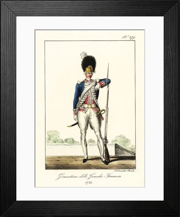 Framed Print : Grenadier of the French Guards, 1786 Framed Print : Grenadier of the French Guards, 1786