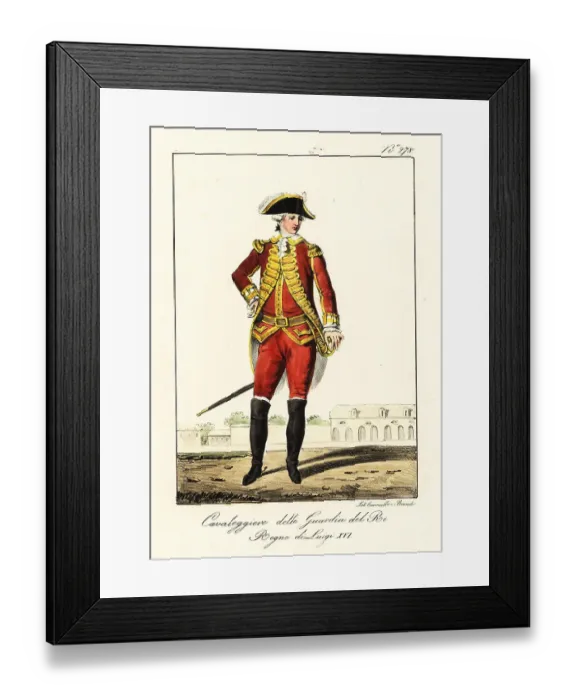 Framed Print : Uniform of a cavalryman of the Light Horse, Life Guards, era of Framed Print : Uniform of a cavalryman of the Light Horse, Life Guards, era of