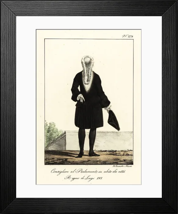 Framed Print : Councillor to Parliament in town costume, late 18th century Framed Print : Councillor to Parliament in town costume, late 18th century