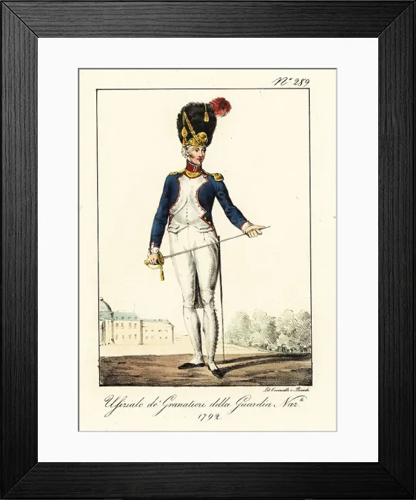 Framed Print : Officer in the Grenadiers of the National Guard, 1792 Framed Print : Officer in the Grenadiers of the National Guard, 1792