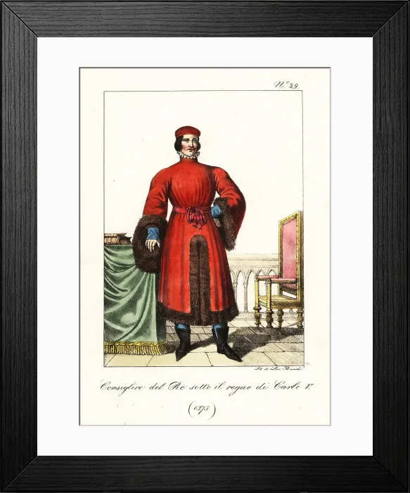 Framed Print : Counsellor to the French king, 1375 Framed Print : Counsellor to the French king, 1375