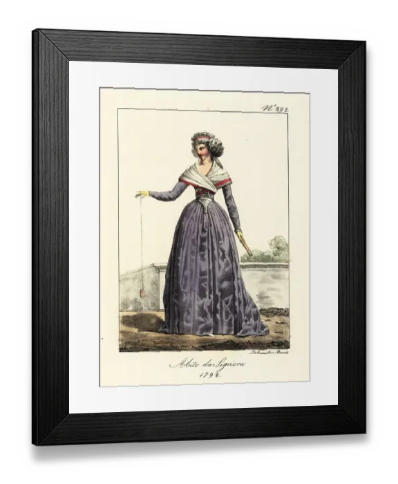 Framed Print : Fashionable woman playing with a yo-yo or bandalore, 1792 Framed Print : Fashionable woman playing with a yo-yo or bandalore, 1792