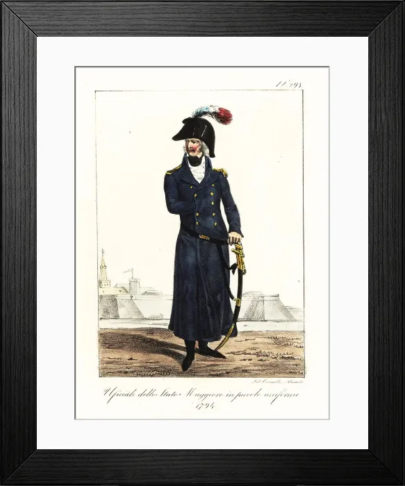 Framed Print : Officer of the Defence Staff of the French Revolutionary Army, 1 Framed Print : Officer of the Defence Staff of the French Revolutionary Army, 1