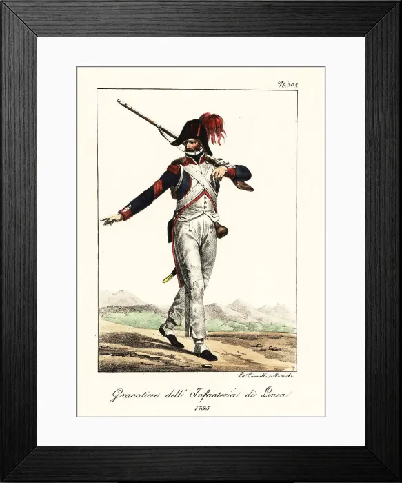Framed Print : Soldier of a regiment of line infantry, French Revolutionary Arm Framed Print : Soldier of a regiment of line infantry, French Revolutionary Arm