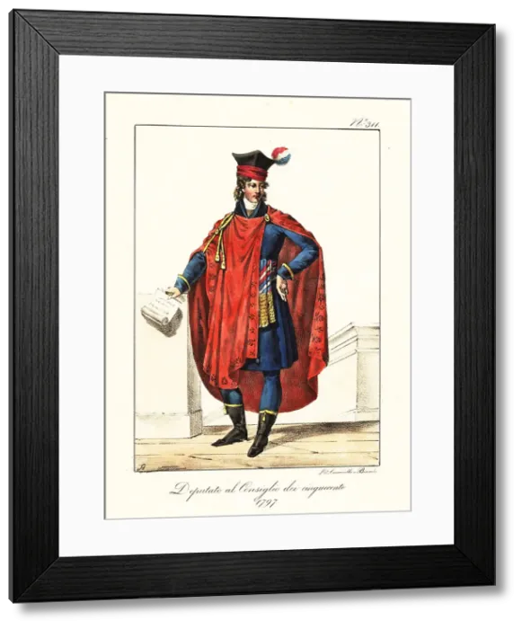 Framed Print : Ceremonial costume of a deputy of the Council of Five Hundred, 1 Framed Print : Ceremonial costume of a deputy of the Council of Five Hundred, 1