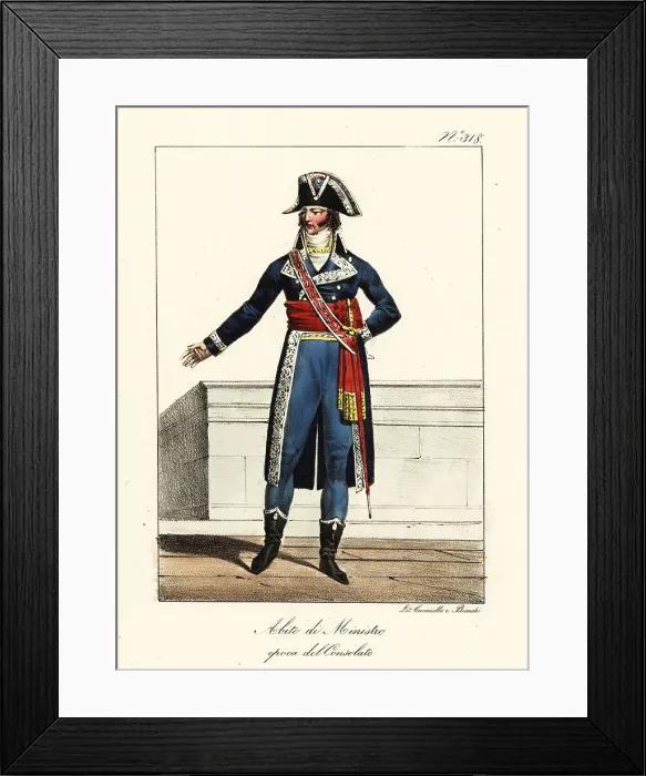 Framed Print : Ceremonial costume of a Minister under the French Consulate, 179 Framed Print : Ceremonial costume of a Minister under the French Consulate, 179