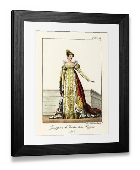 Framed Print : Empress Josephine of France in ceremonial robes, 1804 Framed Print : Empress Josephine of France in ceremonial robes, 1804
