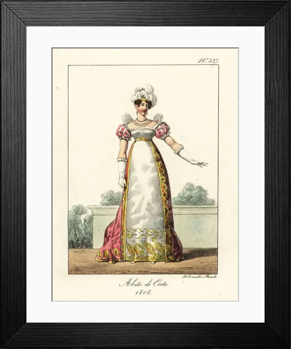 Framed Print : French woman at the court of the Emperor Napoleon, 1808 Framed Print : French woman at the court of the Emperor Napoleon, 1808