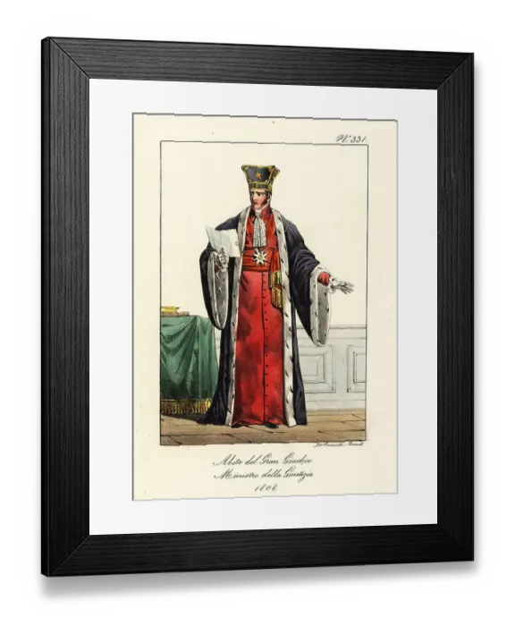 Framed Print : Costume of a French Chief Judge and Minister of Justice, 1808 Framed Print : Costume of a French Chief Judge and Minister of Justice, 1808