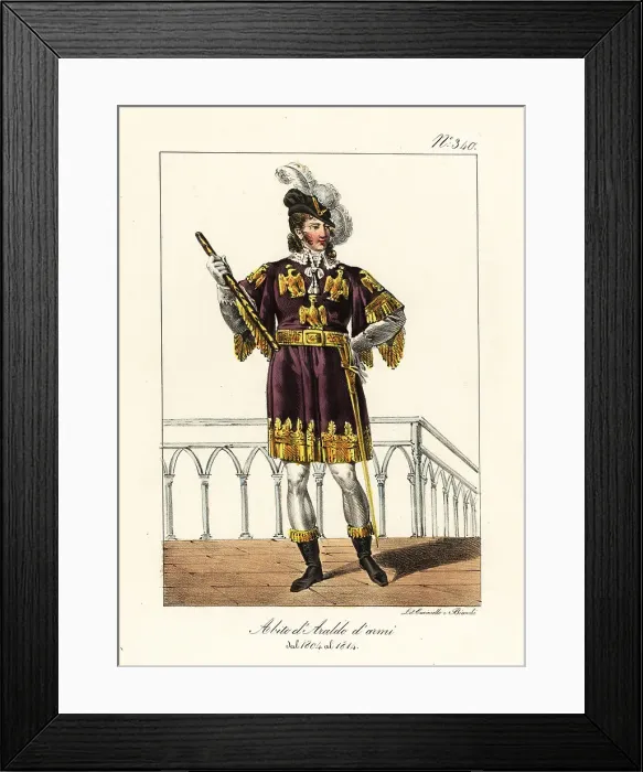 Framed Print : Costume of a Napoleonic Herald of Arms Framed Print : Costume of a Napoleonic Herald of Arms