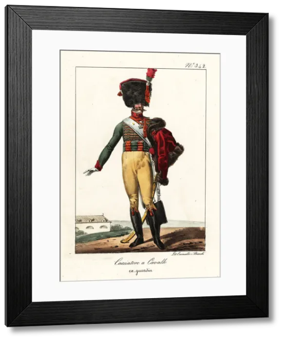 Framed Print : French Chasseur light cavalry regiment, Napoleonic era Framed Print : French Chasseur light cavalry regiment, Napoleonic era