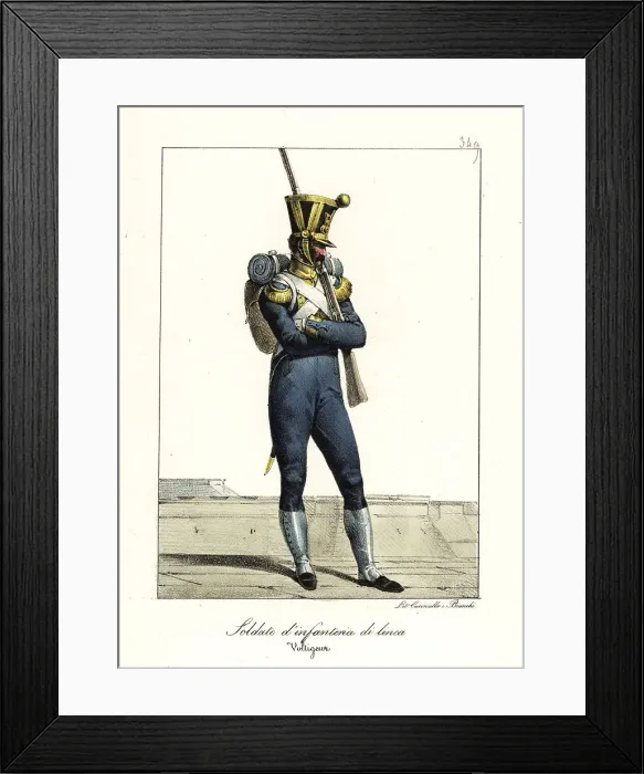 Framed Print : Skirmisher in the French line infantry, Napoleon's army Framed Print : Skirmisher in the French line infantry, Napoleon's army