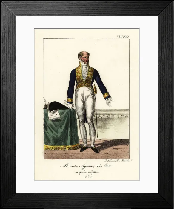 Framed Print : Secretary of State, Bourbon Restoration, 1820 Framed Print : Secretary of State, Bourbon Restoration, 1820