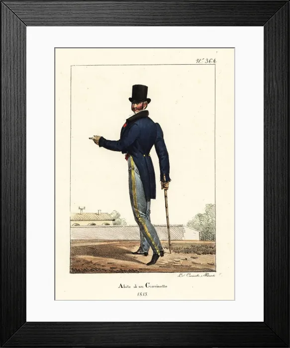 Framed Print : Young fashionable French man, 1815 Framed Print : Young fashionable French man, 1815