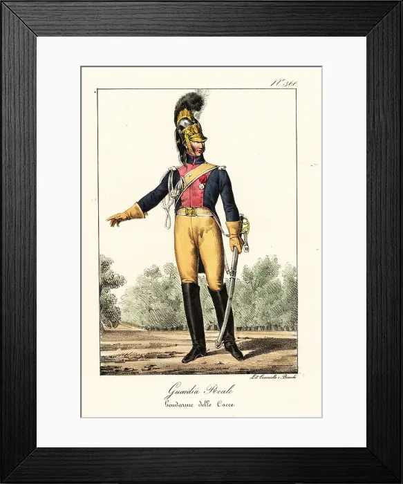 Framed Print : Uniform of the Royal Guard, Gendarmerie de la Chasse Framed Print : Uniform of the Royal Guard, Gendarmerie de la Chasse