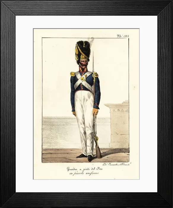 Framed Print : Ordinary infantryman of the French Royal Guard, 1820 Framed Print : Ordinary infantryman of the French Royal Guard, 1820
