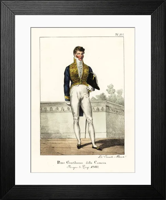 Framed Print : First Gentleman of the Bedchamber, reign of King Louis XVIII Framed Print : First Gentleman of the Bedchamber, reign of King Louis XVIII