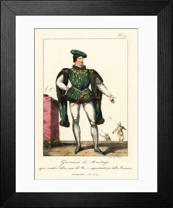 Framed Print : Jean de Montagu, French courtier, beheaded 1409