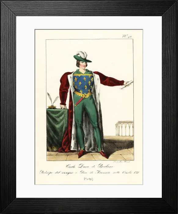 Framed Print : Charles I, Duke of Bourbon, 1429 Framed Print : Charles I, Duke of Bourbon, 1429