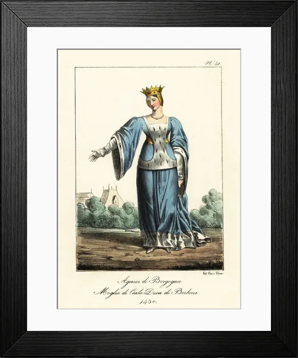 Framed Print : Agnes, Duchess of Bourbon, 1430 Framed Print : Agnes, Duchess of Bourbon, 1430